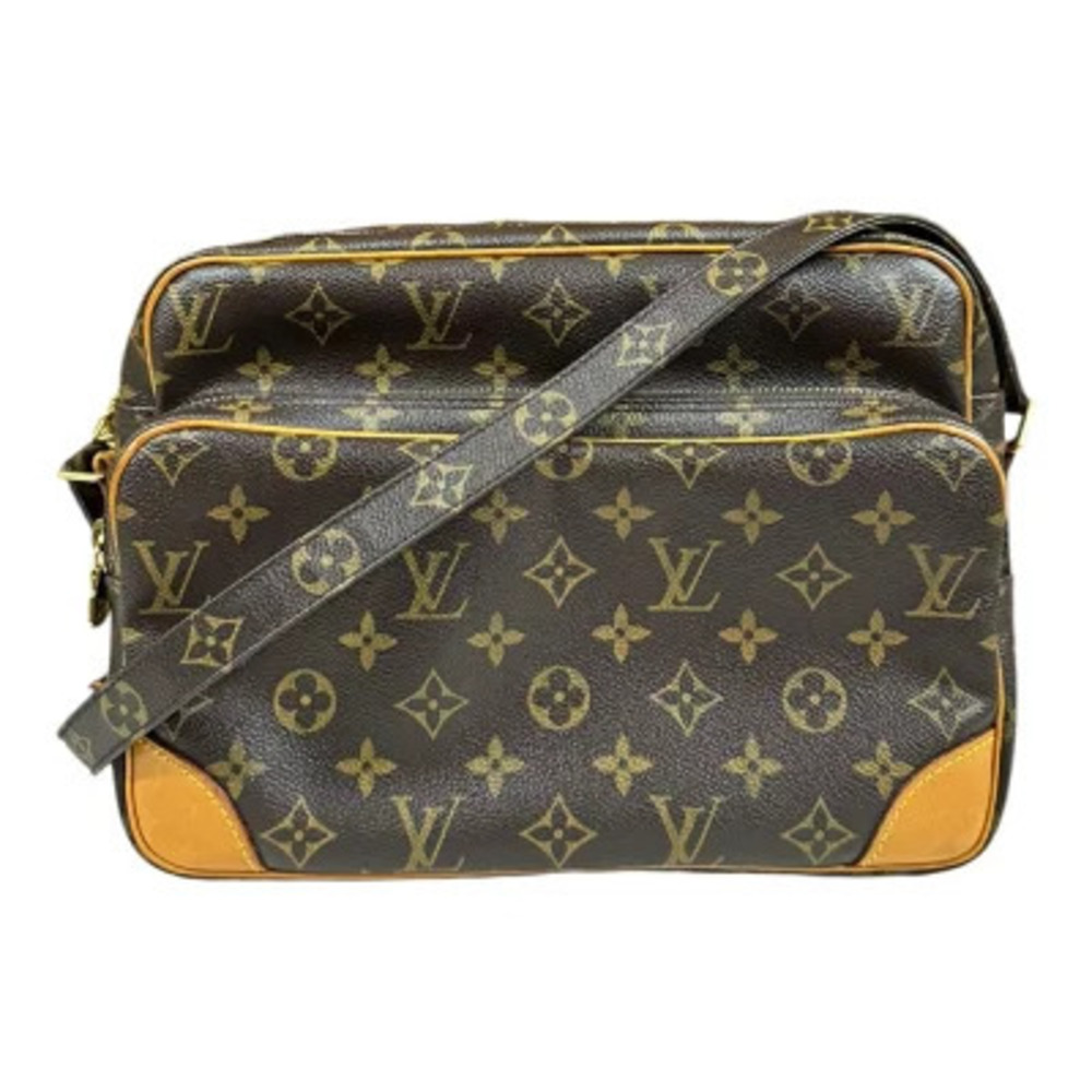 Louis Vuitton Nile Monogram Shoulder Bag Canvas Brown